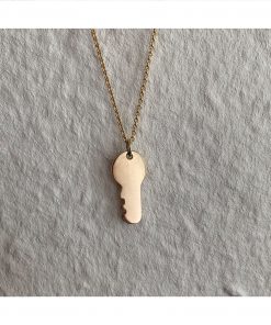 nøgle smykke 14 kt guld