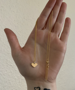 14 kt enkelt guldhjerte